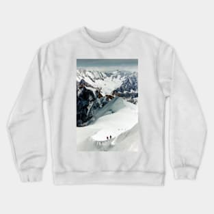 Chamonix Aiguille du Midi Mont Blanc Massif French Alps France Crewneck Sweatshirt